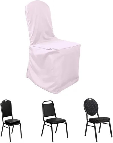 Miniatura 18 de Balsa Circle 10 fundas de poliéster negro para sillas de banquetes para fiestas, bodas, ropa de cama, decoración, comedor, ceremonia, recepción