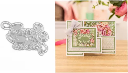 Miniatura 5 de Briartw Troqueles de corte especiales para amigos, palabras, frases, sombra, sentimiento, para hacer tarjetas, letras del alfabeto, álbumes de Amigo