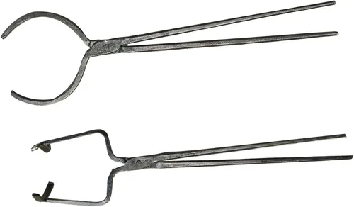 Juego de pinzas de crisol grandes para levantar y verter, herramientas de fundición de metal para crisoles de 26.5 lbs/33.1 lbs/35.3 lbs - 24