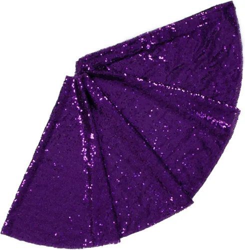 Miniatura 16 de ShinyBeauty Falda de árbol de Navidad rosa claro de 24 pulgadas, falda de lentejuelas para lápices/mini árboles, cubierta navideña para Año Nuevo