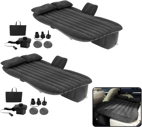 Miniatura 10 de VaygWay Colchón inflable de aire para automóvil – Cama de aire con kit de bomba – Asiento trasero – Cojín de cama inflable para vacaciones