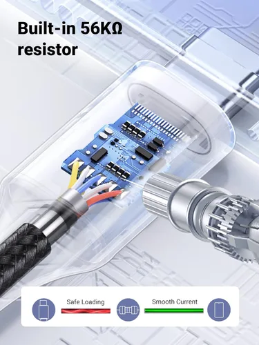 Miniatura 5 de UGREEN Cable USB a USB C, cable Carplay de automóvil USB A a tipo C, cable USB C trenzado de carga rápida compatible con iPhone 16/16 Plus/16