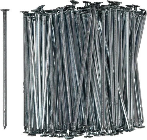 Pinnacle Mercantile Paquete de 150 estacas de césped artificial galvanizadas para paisajismo falso al aire libre, resistentes, antioxidantes de 5.5