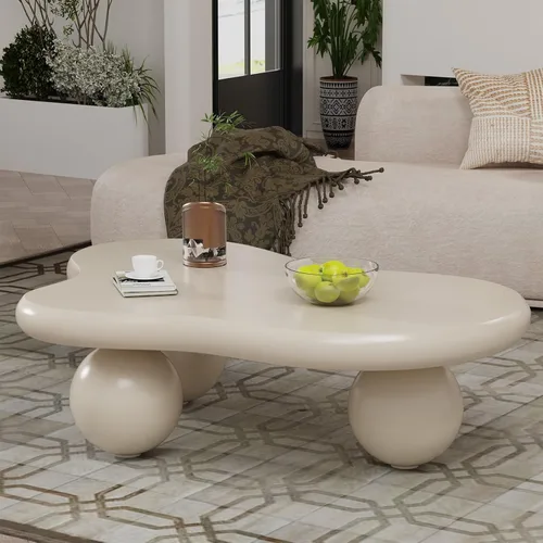 Miniatura 23 de Mesas de centro en forma de nube, mesa de centro irregular, mesa de centro con diseño moderno en forma de nube, mesas de centro para sala de estar