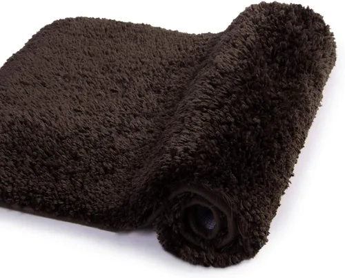 Miniatura 28 de Walensee Alfombra de baño antideslizante (16 x 24 pulgadas, color rubor) absorbente de agua, microfibra suave, lavable a máquina, alfombra de baño