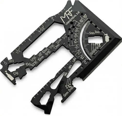Miniatura 8 de Universal 3.0-60+ Tools - Multiherramienta para tarjetas de crédito con cuchillo, billetera de titanio con regla, abrebotellas y latas para EDC
