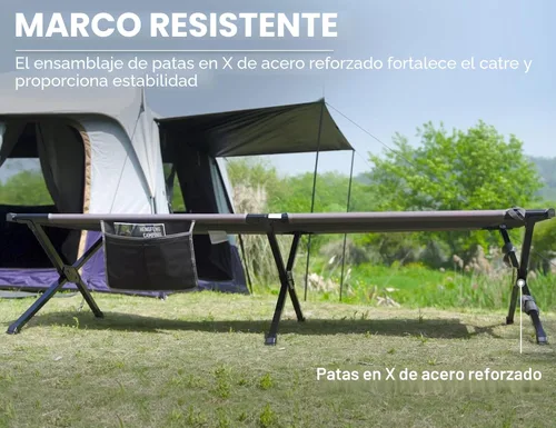 Miniatura 4 de EVER ADVANCED Catre de Campamento Extra Ancho para Adultos, Catres de Dormir de Tamaño Extragrande XXL, Cama Plegable con Bolsa de Transporte, 84.3