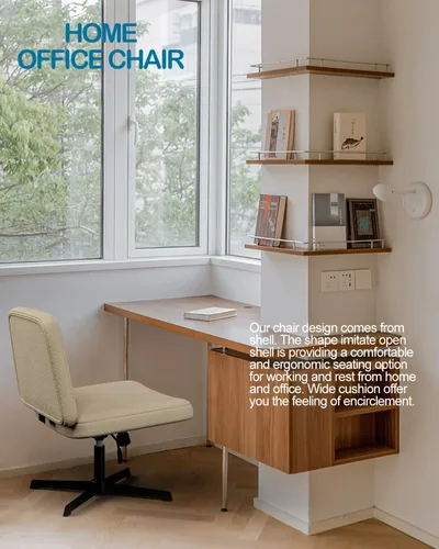 Miniatura 4 de Cómoda silla de escritorio para oficina en casa, sin brazos, silla de computadora y tocador para dormitorio, sala de estar, asiento grande normal