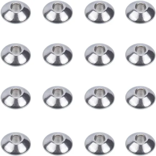 Miniatura 19 de NBEADS 100 cuentas espaciadoras de metal redondas lisas de acero inoxidable 304 de 0.315 pulgadas, cuentas sueltas para hacer joyas de bricolaje 100