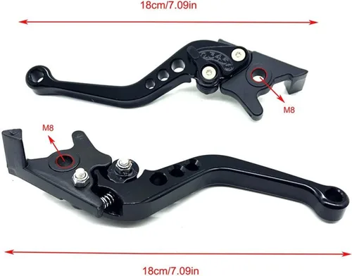 Miniatura 2 de Palancas Manillar para Yamaha FZ25 2017 2018 2019 Accesorios de motocicleta Palancas de embrague de freno corto Palancas de embrague de freno