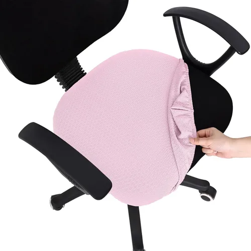 Miniatura 28 de Smiry - Fundas de asiento elásticas para silla de oficina con diseño jacquard, desmontables, lavables, antipolvo, protectores para cojines de silla