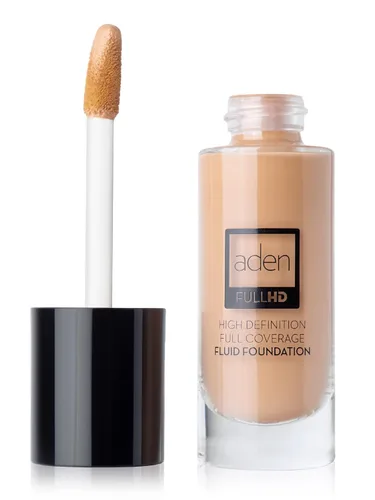 Miniatura 2 de aden Base de maquillaje fluida, 0.7 fl oz, resistente al sudor y al agua, base de cobertura completa, larga duración y alta definición, sin 04