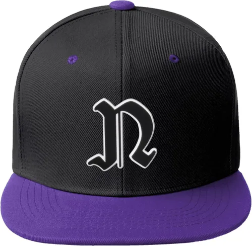 Miniatura 236 de Daxton Gorra clásica con visera de billete plano con letras del alfabeto inglés antiguo de la A a la Z