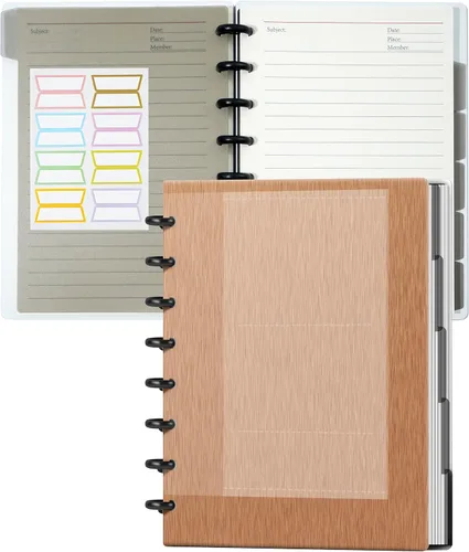 Miniatura 15 de Cuaderno de espiral encuadernado en disco Yoment Personalizable Diario en espiral recargable Cuaderno de 5 asignaturas con páginas removibles 120
