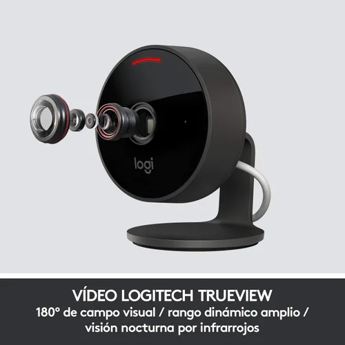 Miniatura 4 de Logitech Circle View - Cámara de seguridad para el hogar con cable resistente a la intemperie con video Logitech TrueView, gran angular de 180°, HD