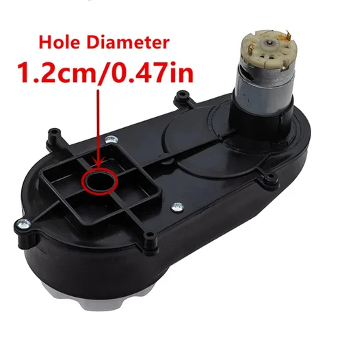 Miniatura 3 de 2 piezas weelye Driving Gearbox con motor RS390 12 voltios 20000 apertura 0.47 pulgadas motor para niños montar en piezas de repuesto de coche