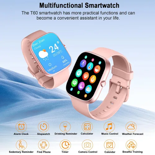 Miniatura 6 de Reloj inteligente para mujer (respuesta/hacer llamadas), reloj inteligente HD de 1.91 pulgadas con frecuencia cardíaca, monitor de sueño, podómetro