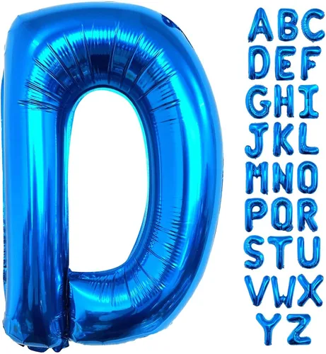 Miniatura 17 de Lovoir Globos azules grandes de 40 pulgadas con letra C de gran tamaño, globo de helio de aluminio de Mylar para decoración de fiesta de cumpleaños