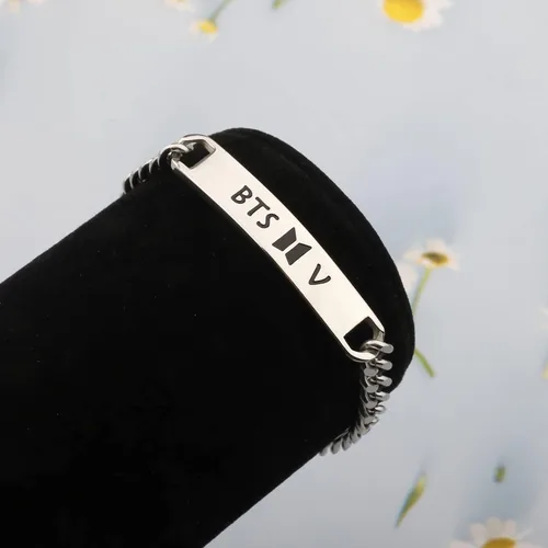 Miniatura 3 de Pulsera Love Yourself con dije del ejército, joyería para fanáticos de Kpop, pulsera coreana, regalo inspirador para fanáticos de la música Kpop
