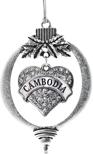Miniatura 217 de Inspired Silver Adornos festivos de dije de corazón pave de plata con circonitas cúbicas