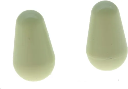 Miniatura 9 de KAISH 2 piezas Interruptor Selector de Pastilla de 5 Vías Punta Interruptor Tapa Interruptor Botón para USA Stratocaster/Strat Envejecido Blanco