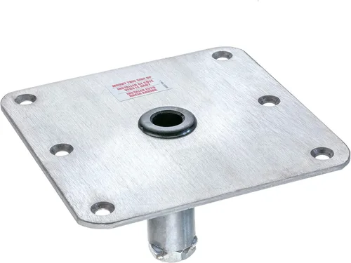 Swivl-Eze Attwood SP-67739 Manivela giratoria para trabar y enganchar de acero inoxidable de 7 pulgadas x 7 pulgadas Base de pedestal para asiento