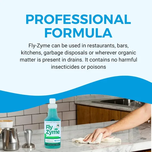 Miniatura 6 de Kinzua Environmental Fly-Zyme, limpiador de drenaje enzimático altamente concentrado para tuberías, gel de drenaje para moscas de la fruta