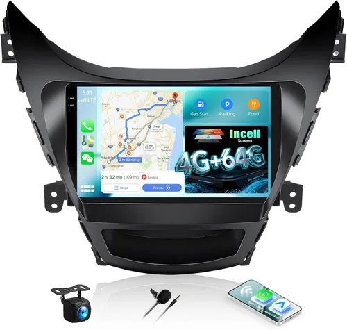 Miniatura 13 de SIXWIN 1G+32G Radio de Estéreo de Coche Android para Hyundai Elantra 2011 2012 2013 con Apple Carplay Inalámbrico Android Auto Bluetooth pantalla