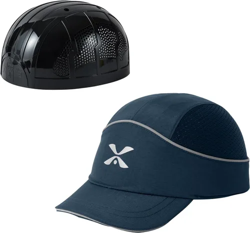 Miniatura 25 de TIHEEN Gorra de seguridad unisex, estilo gorra de béisbol con rayas reflectantes, ligera y transpirable, gorra de protección para la cabeza