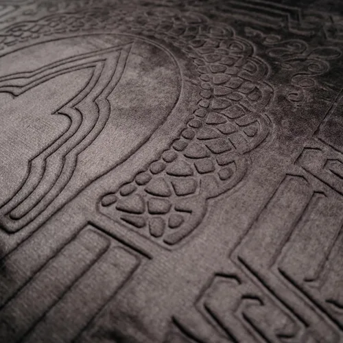 Miniatura 2 de Alfombra de oración – Alfombra turca Janamaz Sajada de felpa suave para hombres y mujeres, alfombrilla de oración lisa y sólida, regalo de Ramadán
