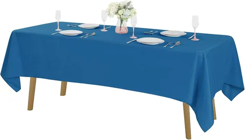 Miniatura 55 de Cupuamon - Mantel rectangular de 60 x 84 pulgadas, tela de poliéster lavable para decoración de bodas, fiestas, cenas y banquetes