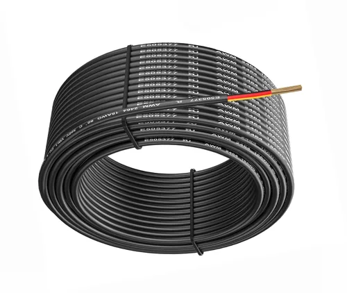 Miniatura 2 de Cable eléctrico de 3 conductores de calibre 18, cable de PVC trenzado de 33 pies, cable de cobre sin oxígeno para cable de alimentación, cable LED