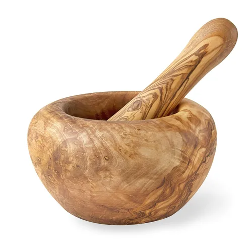 Miniatura 2 de Forest Decor Olivewood - Juego de mortero y maja - Molinillo de madera de primera calidad para hierbas y especias - Accesorios esenciales de cocina