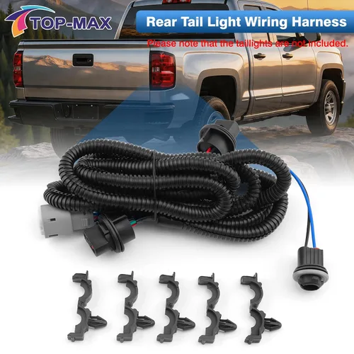 Miniatura 8 de TOP-MAX Arnés de repuesto para luz trasera derecha del pasajero para GMC Sierra 2016 2017 2018 2019, arnés de cableado impermeable sellado NBR