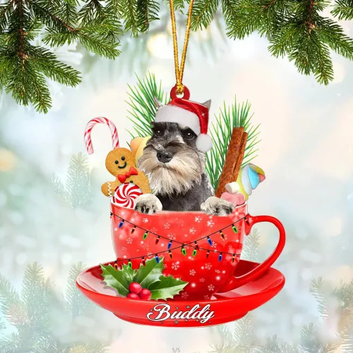 Miniatura 56 de Alaskan Malamute - Adorno acrílico personalizado para perro en taza, adorno de Navidad personalizado para perro 2023, decoración de árbol