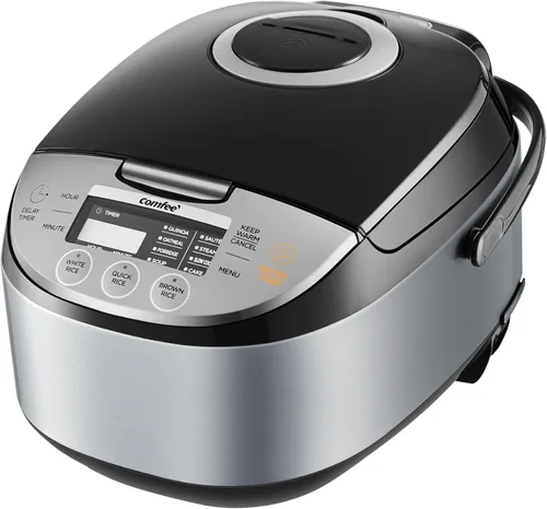 Arrocera COMFEE' de 12 Tazas Cocinadas/6 Tazas Sin Cocinar, Arrocera Portátil Antiadherente, Arrocera Japonesa con Tecnología Lógica Difusa,