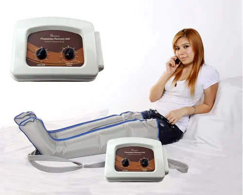 POWERPRESS - Botas de recuperación con terapia de compresión secuencial de aire, sistema de masaje de piernas con juego completo de piernas (grande)