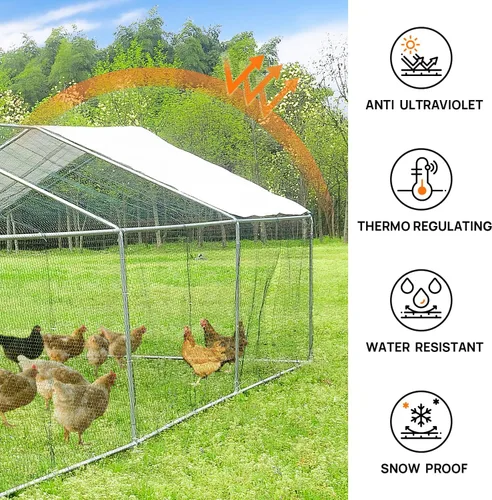 Miniatura 4 de Gallinero grande con cubierta, casa para gallinas, para conejos.
