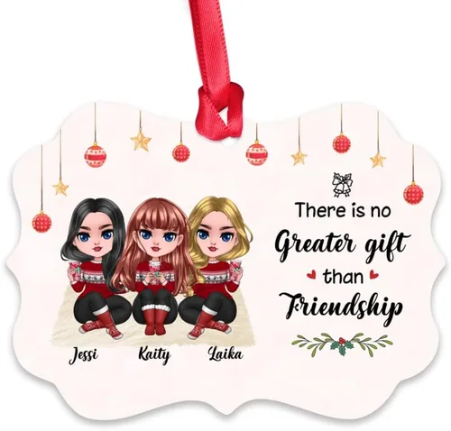 Miniatura 15 de Gossby Adorno de Navidad personalizado para mujeres, regalo de amistad de Navidad personalizado para mujeres con nombre, regalo de Navidad