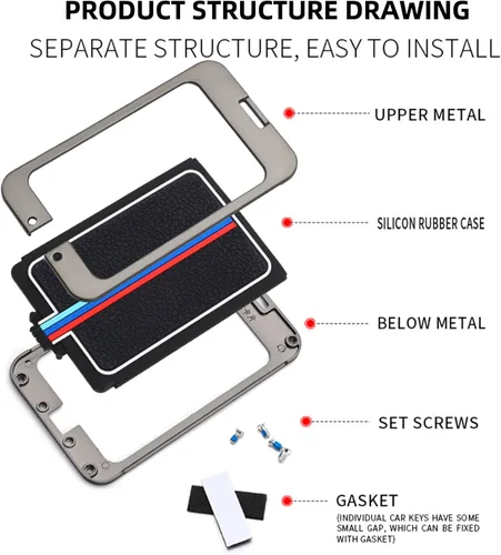 Miniatura 4 de Funda para llave de coche para BMW 1 3 5 7 Series X1 X3 X5 X6 X7 F30 G20 F34 F31 G30 G01 F15 G05 I3 M4