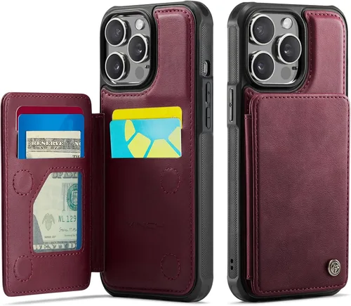 Miniatura 24 de Vinich Funda tipo cartera para iPhone 11 con tarjetero, bloqueo RFID, ranuras de crédito, función atril, a prueba de golpes, para iPhone 11 de 6.1