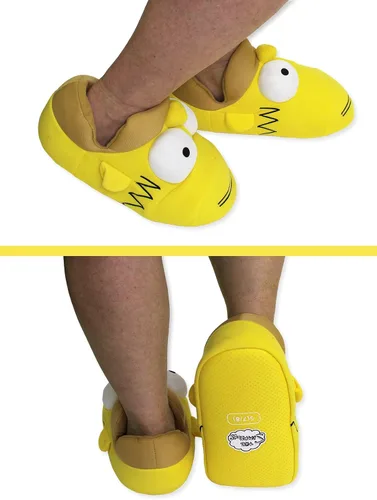 Miniatura 6 de The Simpsons Pantuflas faciales 3D Homer Simpson de felpa novedosas para hombres y adultos