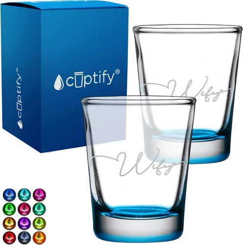Miniatura 15 de Cuptify Regalos para baby shower, para la nueva mamá, EST 2023, 2 onzas, con fondo negro, juego de 2 vasos grabados para fiesta, regalo