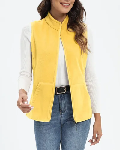 Miniatura 3 de Xeoxarel Chaleco de forro polar para mujer con 6 bolsillos (XS-2XL)