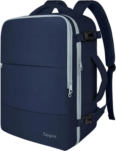 Miniatura 17 de Taygeer - Mochila de viaje para mujeres, mochila de cabina con puerto de carga USB y bolsa para zapatos, mochila TSA para laptop de 15.6 pulgadas