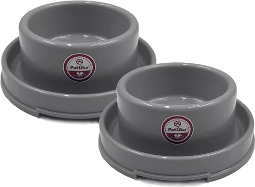 Miniatura 9 de PetLike Paquete de 2 cuencos a prueba de hormigas para perros y gatos, cuencos de agua para alimentos para mascotas con foso, platos antideslizantes