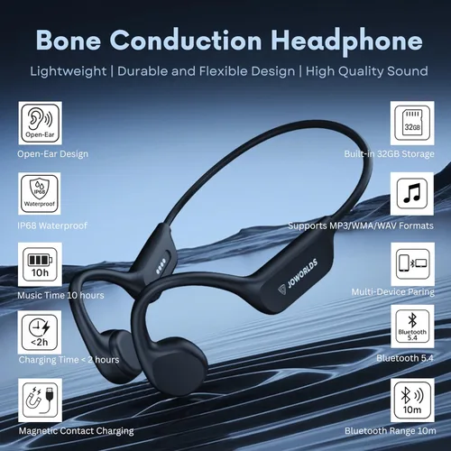Miniatura 2 de Auriculares de oído abierto Bluetooth inalámbricos, IP68 impermeables de conducción ósea Bluetooth, auriculares inalámbricos Bluetooth, auriculares