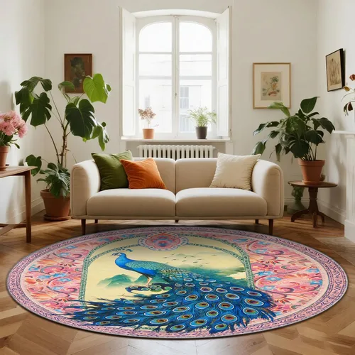 Miniatura 59 de Alfombra abstracta de 3 x 5 para sala de estar, dormitorio, entrada, color azul