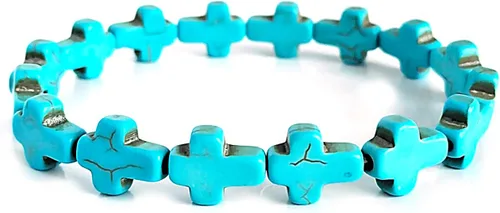 Miniatura 3 de Pulseras de turquesa para mujer, pulsera de gema de energía equilibrada, pulsera unisex, pulsera de yoga azul, pulsera de chakras para mujer, regalo