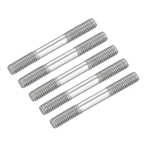 Miniatura 35 de METALLIXITY Tornillos de doble extremo (rosca M8, longitud 80 mm) 5 piezas, pernos de varilla roscada doble de acero inoxidable 304